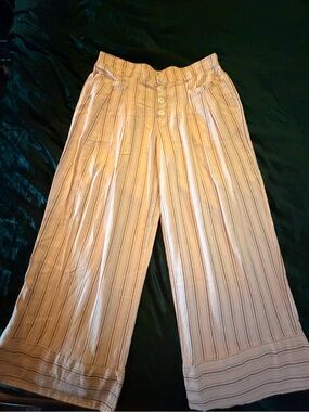 Urban outfitters pink striped wide leg pants